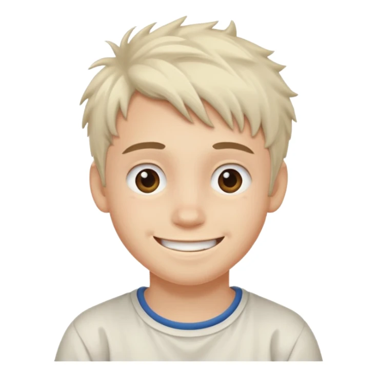 messy boy white kipa long peyos sticker