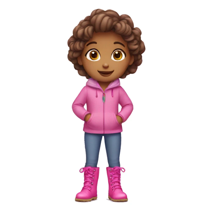 Little girl with pink boots  sticker