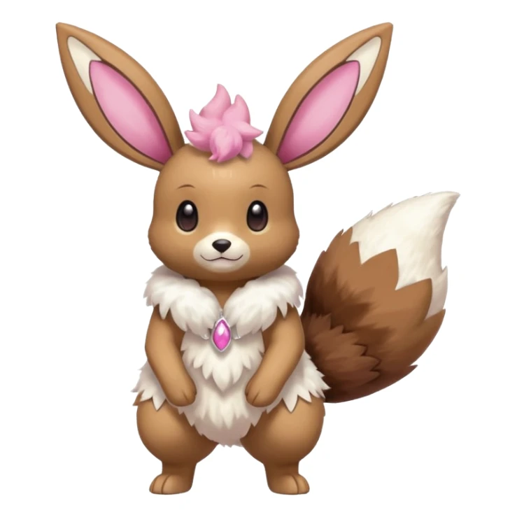 Lopunny-Buneary-Eevee-fusion (full body) sticker