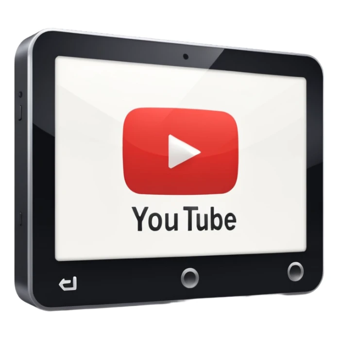 YouTube video being played on a player sticker