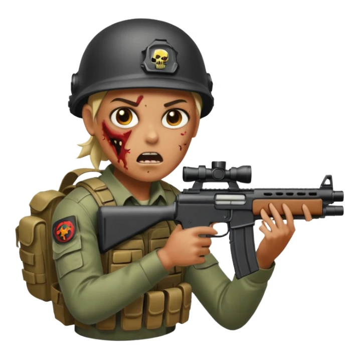 people Survivor shooting at zombie













 sticker