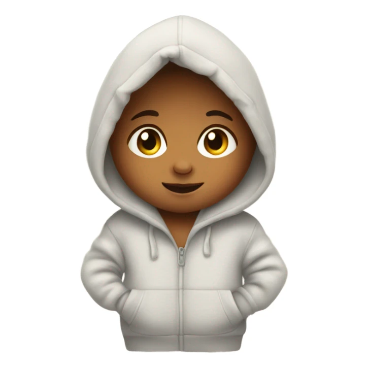 Baby with a hoodie  sticker