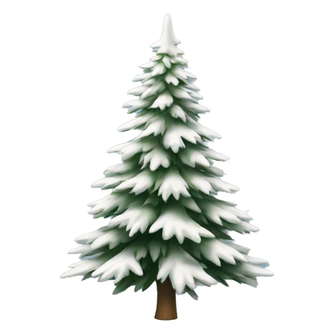  actual white fir christmas tree isolated.  sticker