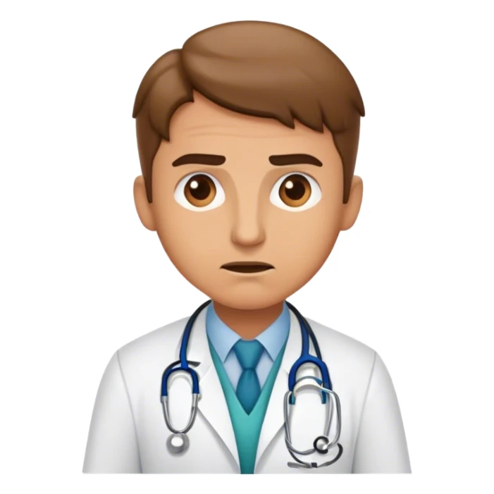 busy anoyed doctor says no sticker