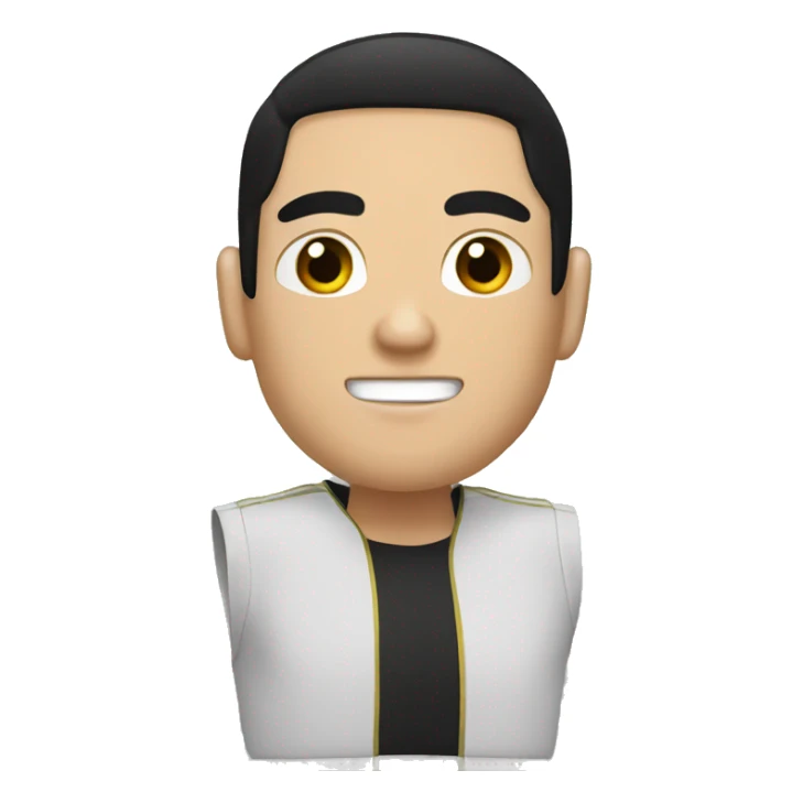 kickboxing white man with black hair sticker