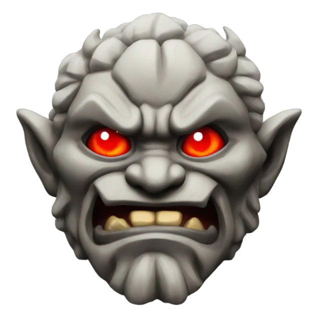 Oni with a lustrous power red eyes strong overlay stone sticker
