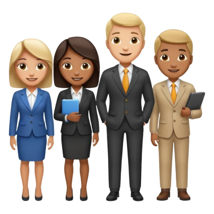 small business owners, men and woman sticker