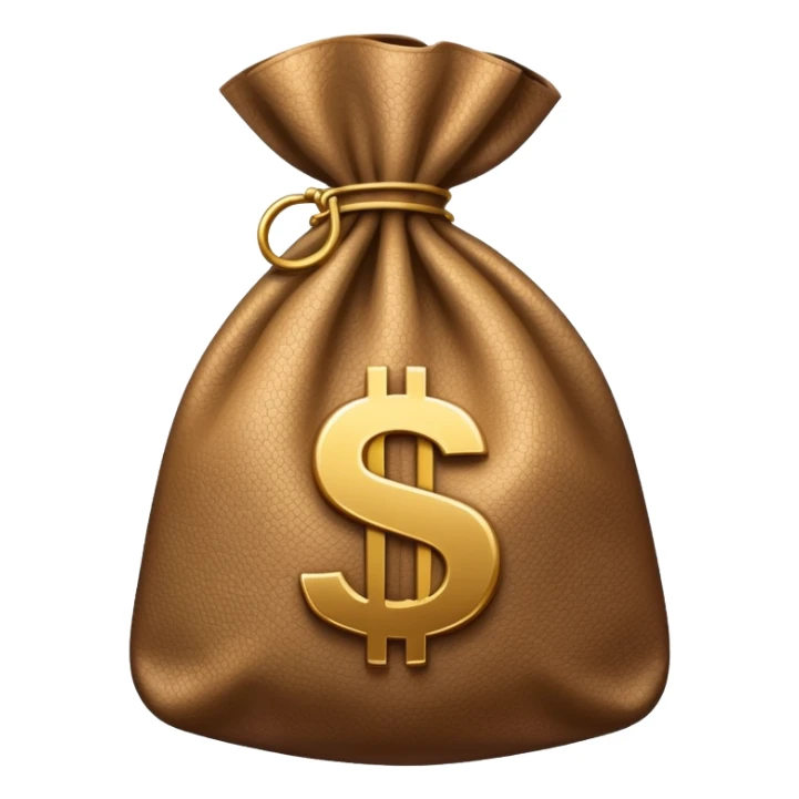 Money bag with dollar sign sticker