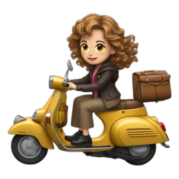 Hermione Granger in vespa sticker