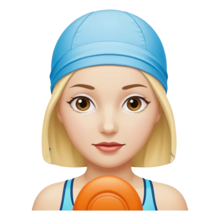 woman swim cap sticker