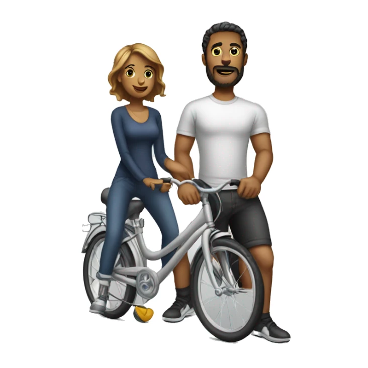 men & women want child for bike sticker