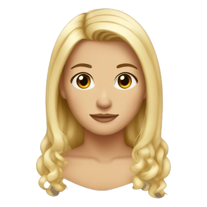 Blonde baleage highlights brown eyes sticker