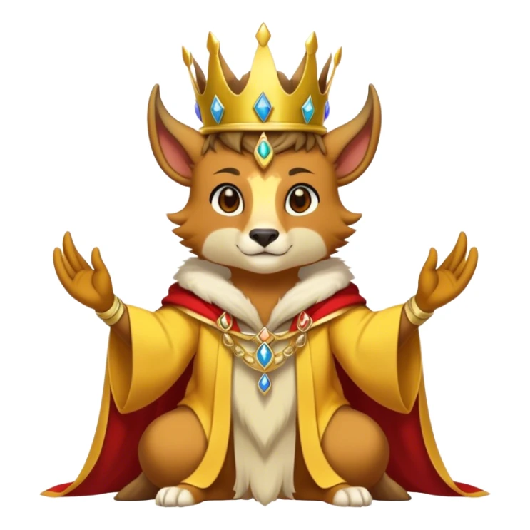 colorful anthro horned Royal vernid fursona Fakemon sticker