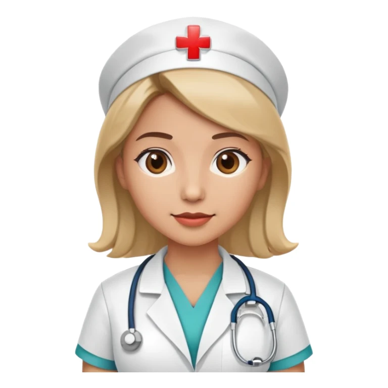 nurse in a medical uniform with a stethoscope sticker