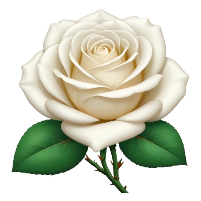 white rose, no green leaves sticker