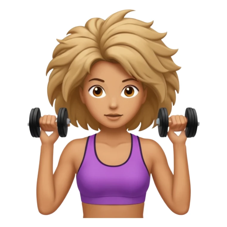 one women working out open hair sticker