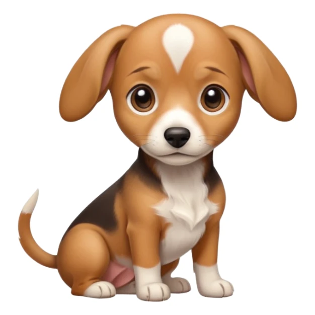 Mix breed puppy that is part dachshund beagle and chihuahua sticker