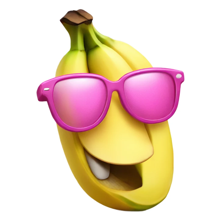 banana wearing pink sunglasses  sticker