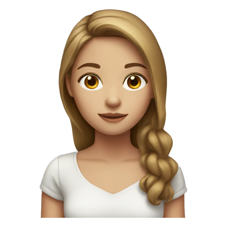 girl with light brown hair, hazel eyes sticker