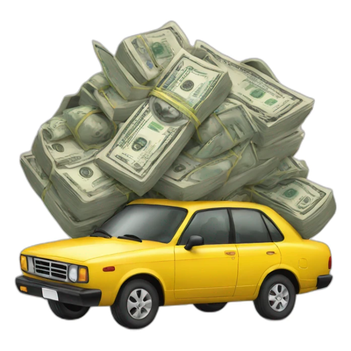 car full of cash sticker