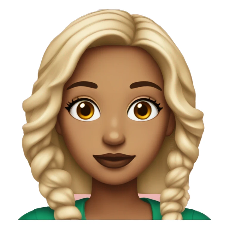 prepy girl wih starbuck an lots of makeup sticker