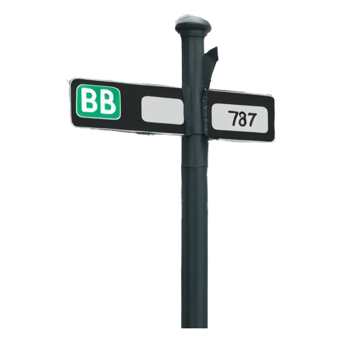CROSS street sign saying bb7 sticker