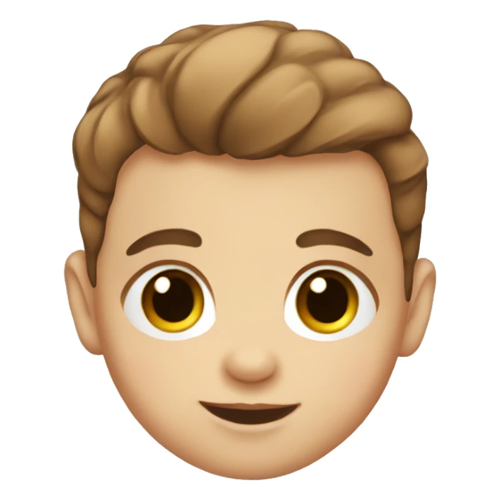 Baby boy with brown eyes and brown hair sticker