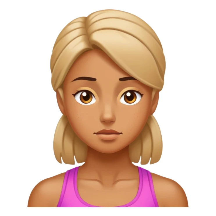 Gym girl sighing with relief  sticker