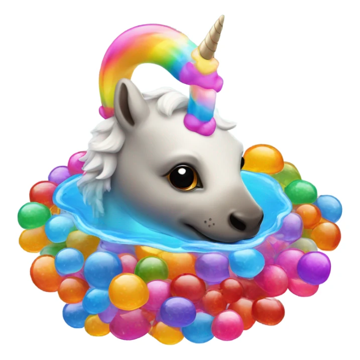 Unicorn otter swimming in jelly sticker