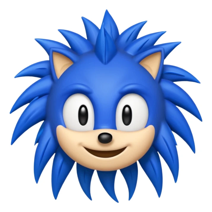 Sonic emoji well made like the original one without any mistakes sticker