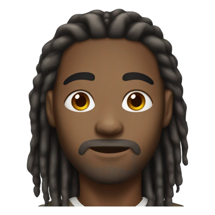 African American man with dreadlocks dark brown eyes  sticker