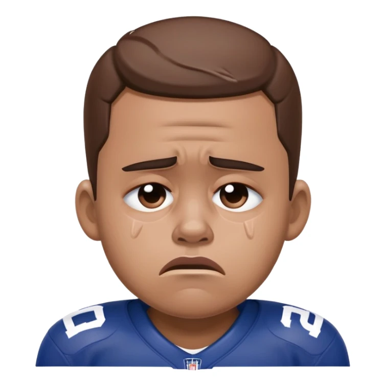Crying sad NY giants fan depressed sticker