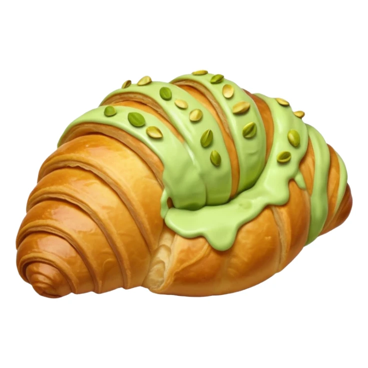 Croissant with green pistachio cream sticker
