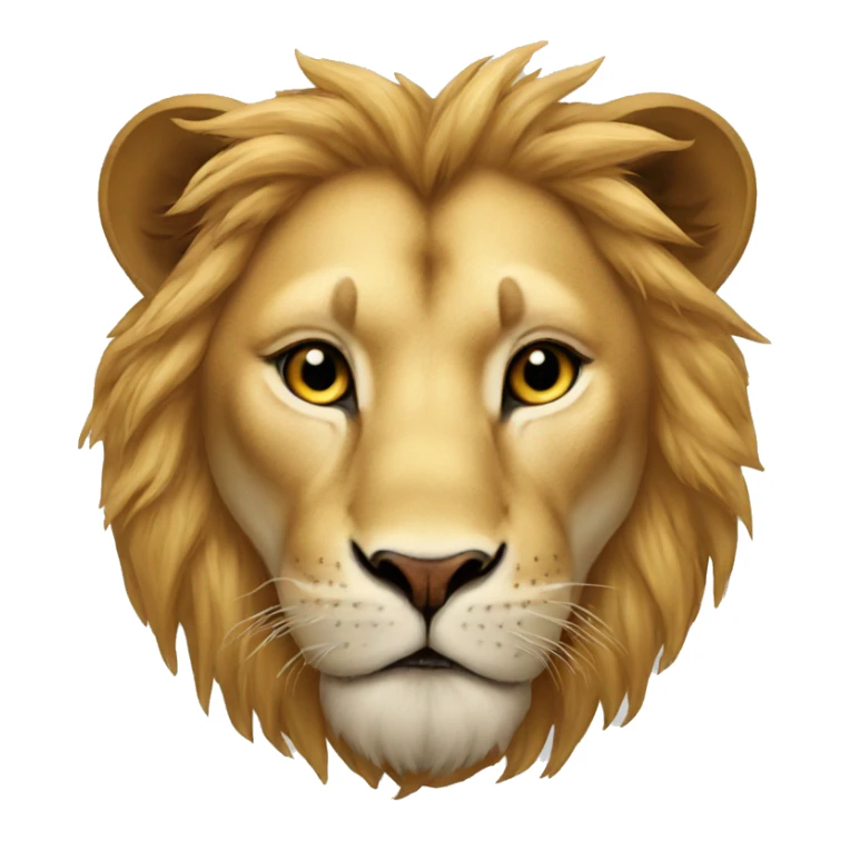 Lion head kiss lioness sticker