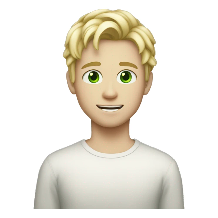blonde, green-eyed, white-skin 20 years old boy sticker