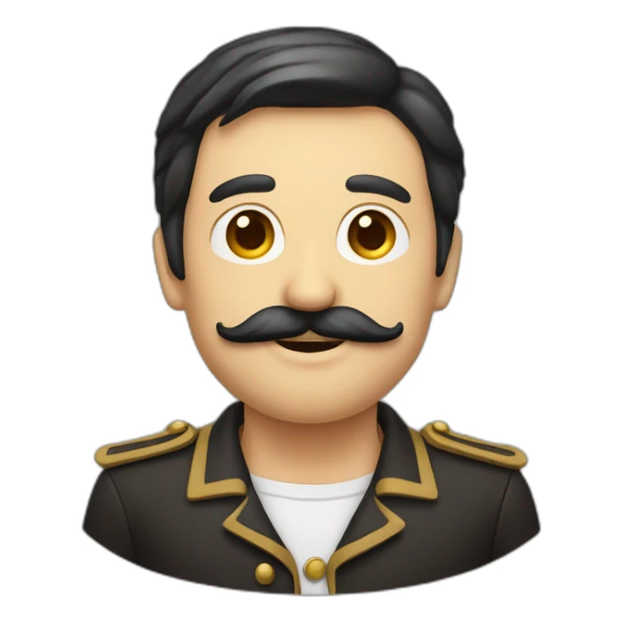 Retraité homme moustache dégarni sticker