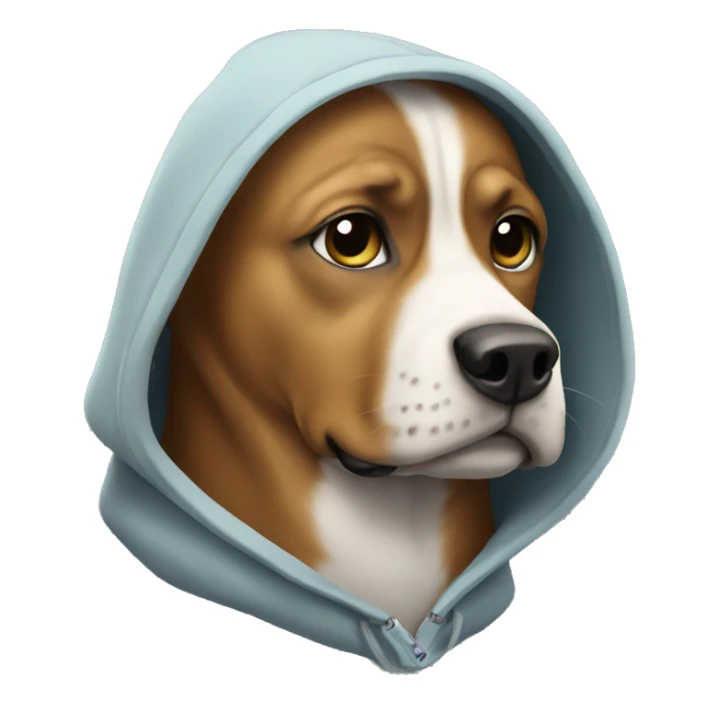 Dog with a hoodie on  sticker