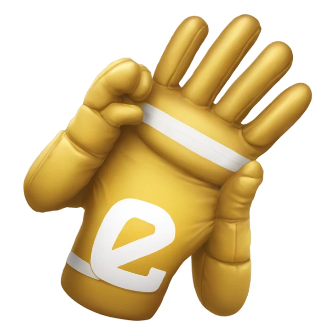 Wide receiver gloves made of butter sticker