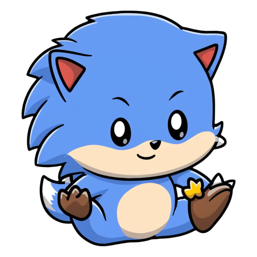 Baby Sonic the Hedgehog and baby Silver the Hedgehog together sticker
