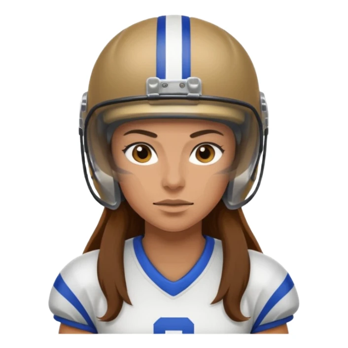 Long Haired Football Players, Female player  sticker