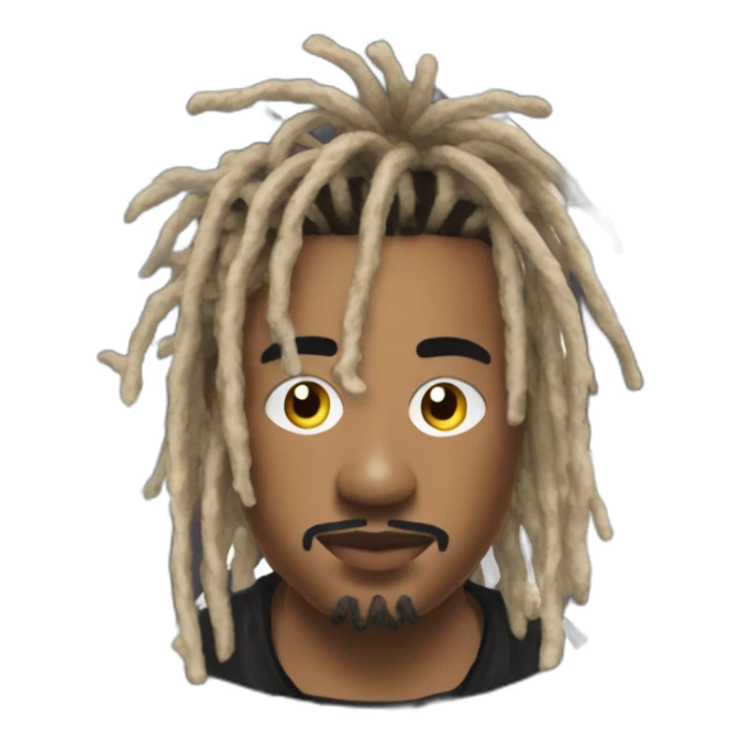 juice wrld rapper dreads mustache beard music rap legends never die sticker