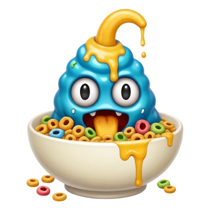  Emoji Vomit cereal monster vomit  sticker