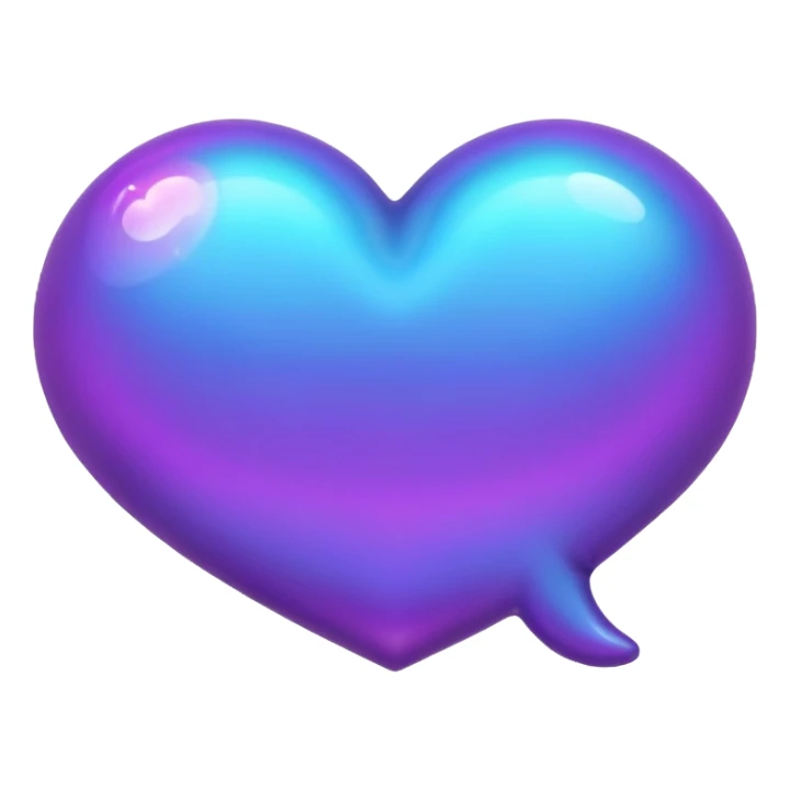 chat bubble emoji with a purple heart inside of it sticker