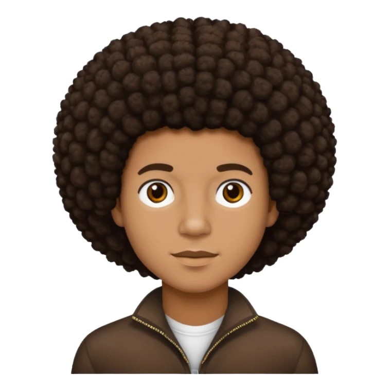 Princeton Perez from Mindless Behavior with dark brown afro hair  sticker