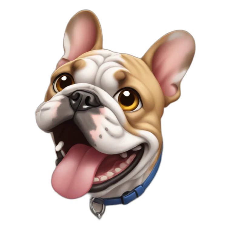 France-BullDog with big ears and big mouth sticker