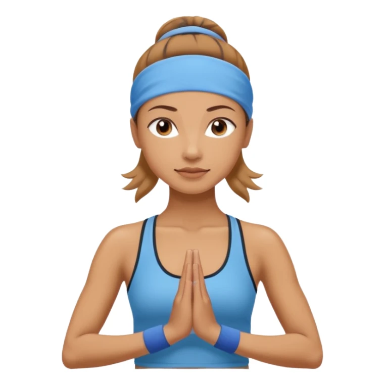 Yoga woman with blue sweatband sticker