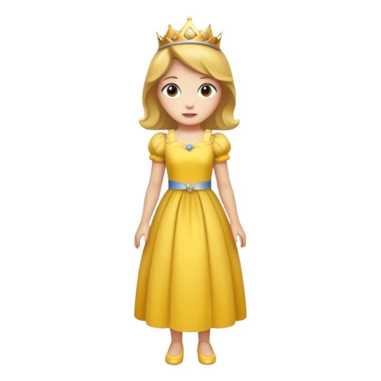 Princess daisy yelllow dress standing sticker