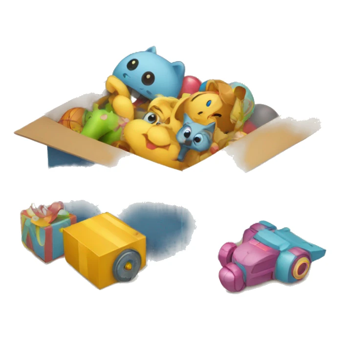 box full of toys sticker