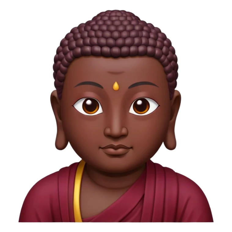 Buddha Burgundy clothes sticker