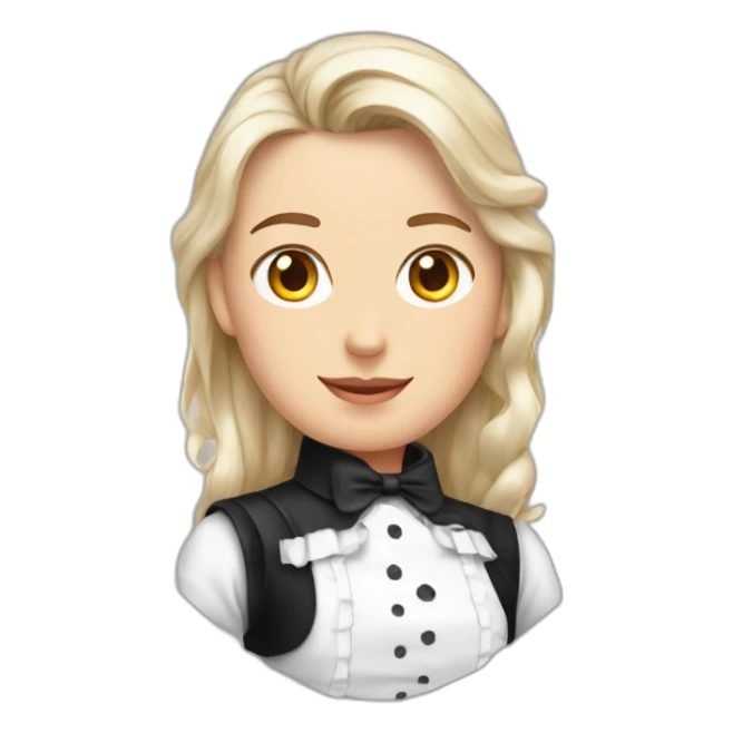 elon musk on maid outfit sticker